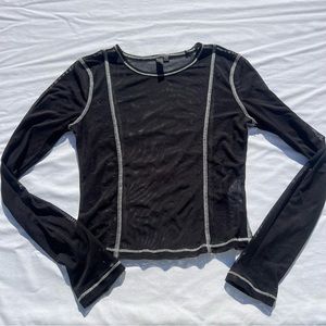Black Mesh Top